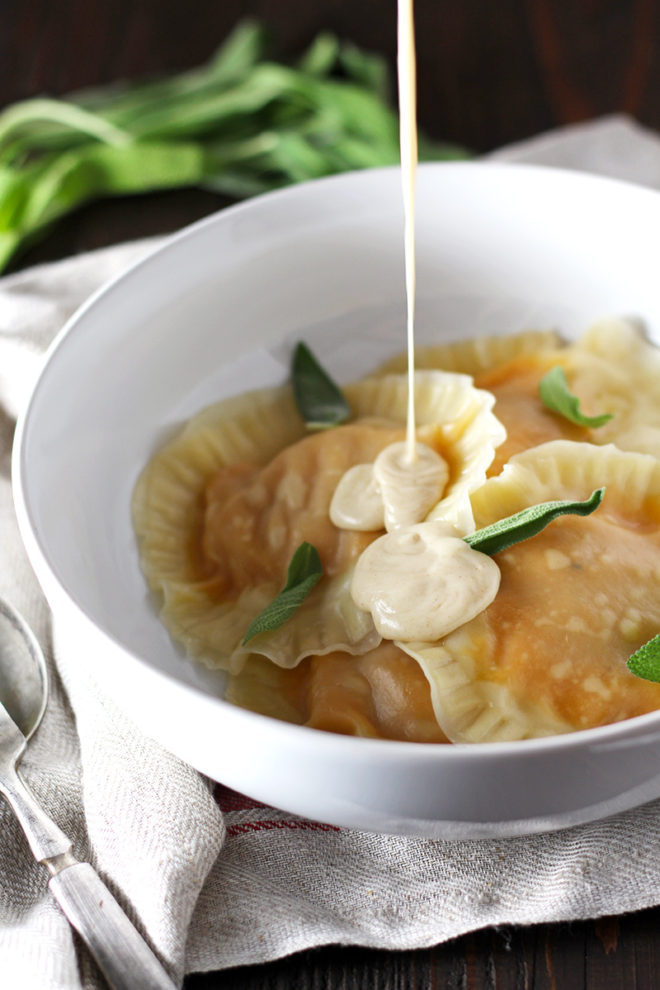 Wonton Wrapper Squash Ravioli with Sweet Brown Butter Sage Sauce ...