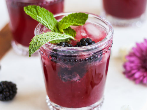 Blackberry Lime Prosecco Cocktails (Low Sugar, Batch Recipe) - The