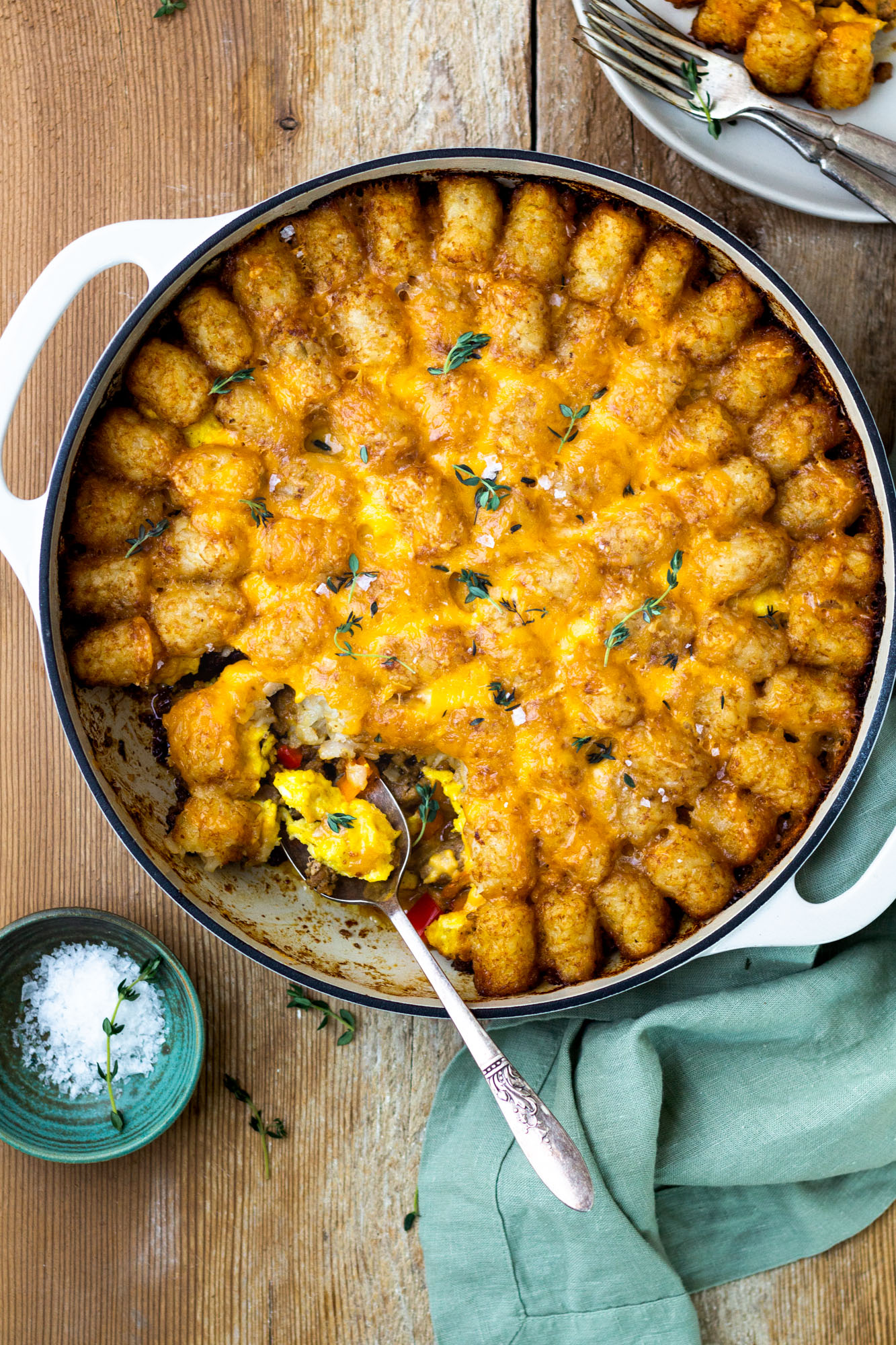 breakfast tater tot casserole with jalapenos