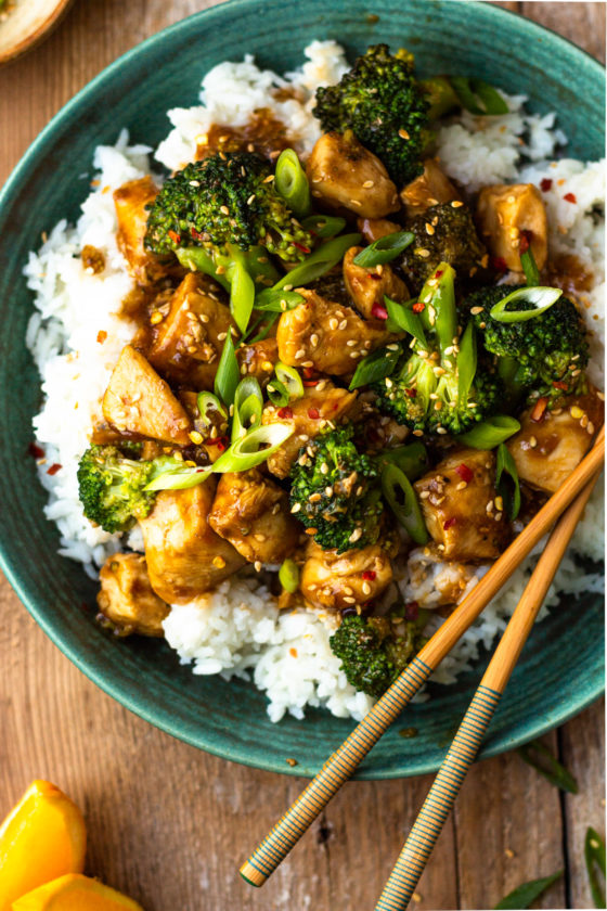 Spicy Orange Chicken and Broccoli - Modern Farmhouse Eats