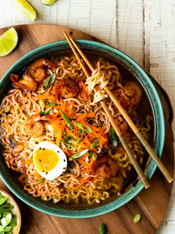 Grilled Chipotle Honey Butter Shrimp Bowl - Modern Farmhouse Eats