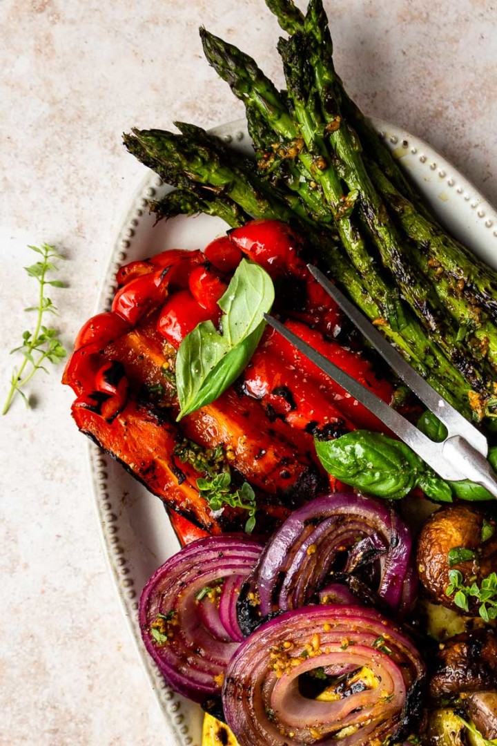 Zesty Balsamic Marinated Grilled Vegetables - Modern Farmhouse Eats