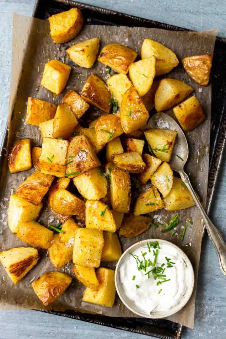 Crispy Salt and Vinegar Roasted Potatoes - Modern Farmhouse Eats