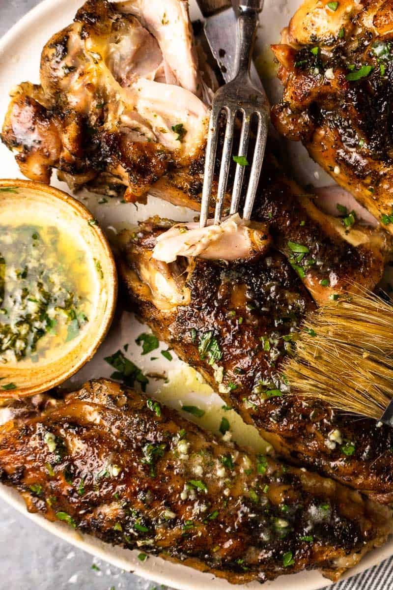 Garlic and Herb Butter Crispy Baked Turkey Wings - Modern Farmhouse Eats