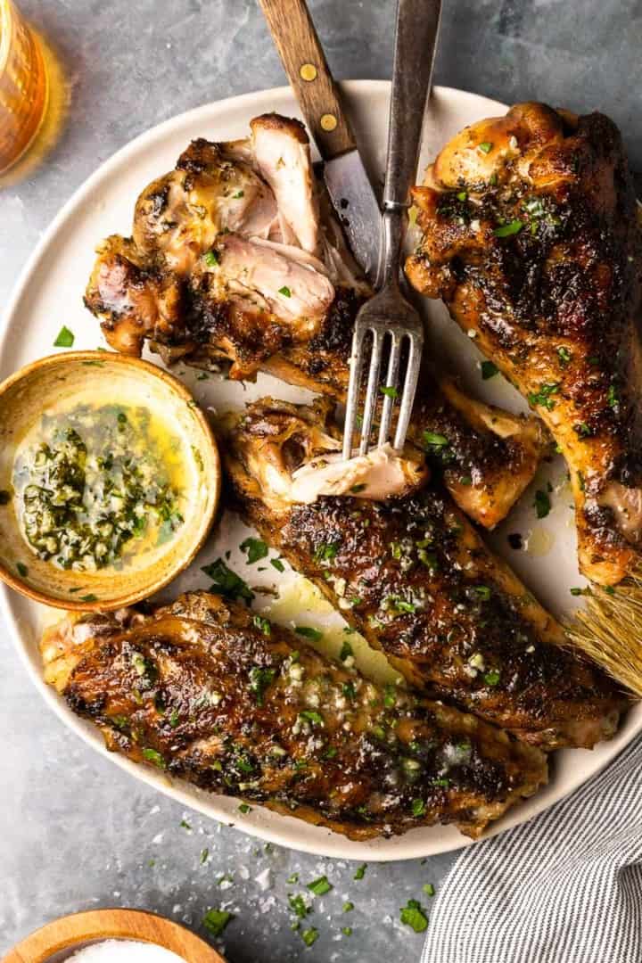 Garlic and Herb Butter Crispy Baked Turkey Wings - Modern Farmhouse Eats