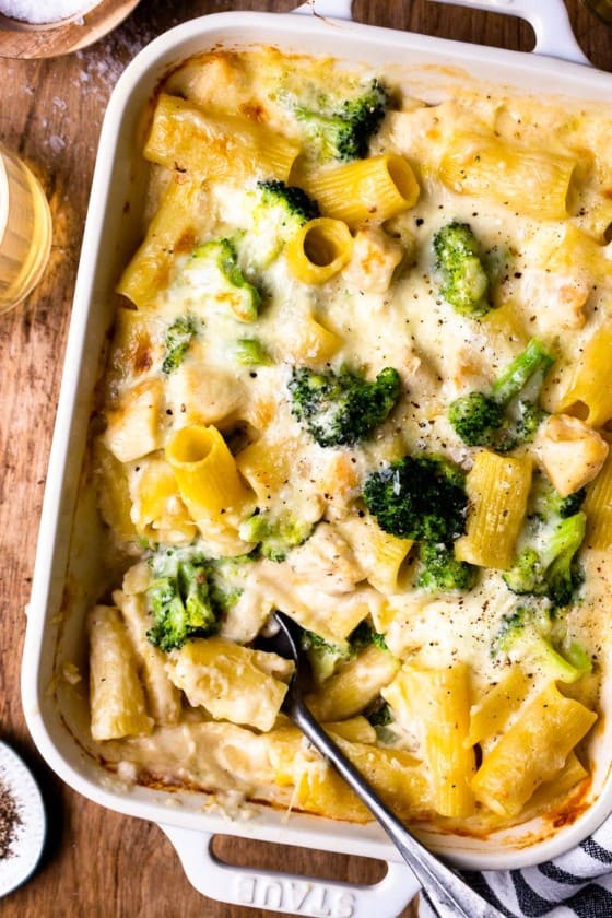 Creamy Chicken And Broccoli Pasta Bake Modern Farmhouse Eats