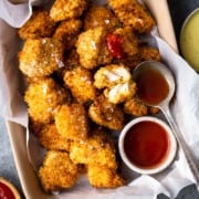 chicken nuggets in a serving dish