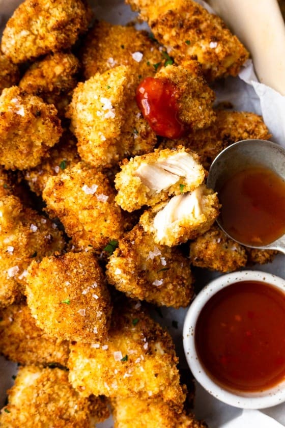 Homemade Crispy Air Fryer Chicken Nuggets - Modern Farmhouse Eats