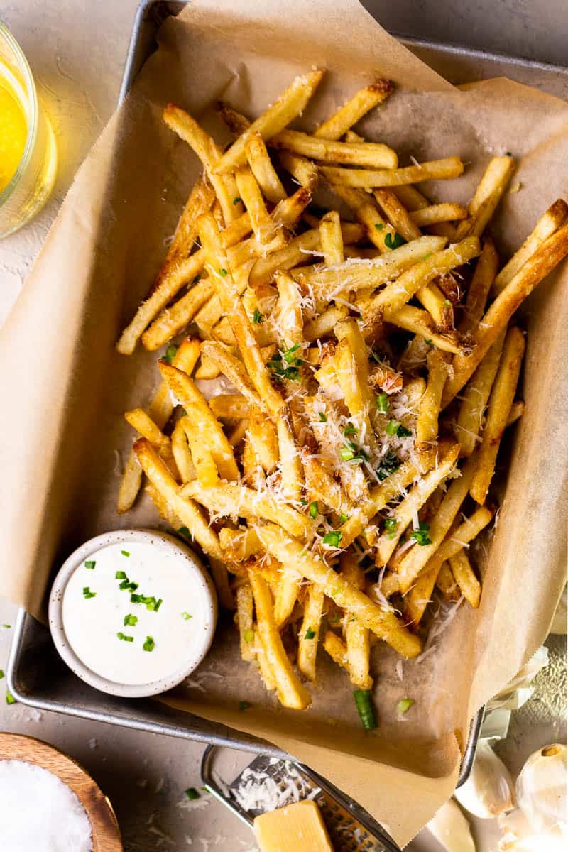 Air Fryer Parmesan Ranch French Fries Recipe & Weston French Fry Cutter  Review - From Val's Kitchen