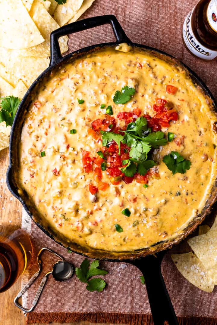 Smoked Queso Dip {Crockpot Option} - Modern Farmhouse Eats