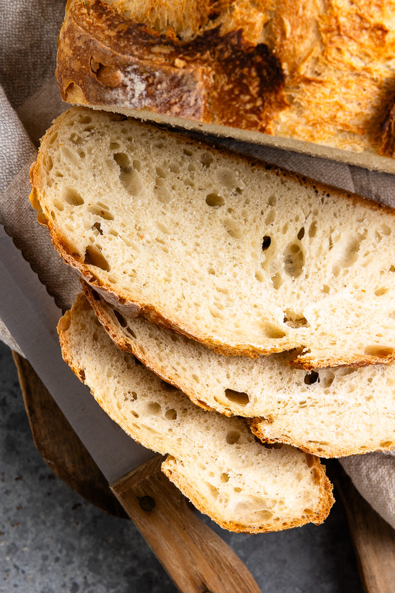 close up bread slices